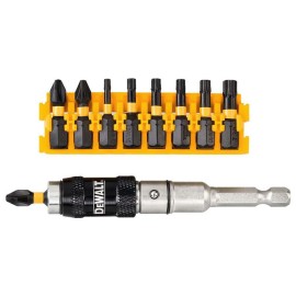 Σετ Μύτες με Αντάπτορα Σπαστό Torsion 10τμχ Dewalt (DT70578T)