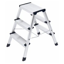 Σκαλοκάθισμα Αλουμινίου Διπλό D60 STANDARDLINE 3 Σκαλιά Easy Clix Hailo (154331089)