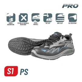  Παπούτσι Ασφαλείας S1PS Pacific Γκρι-Μαύρο BORMANN Pro Νο40-46