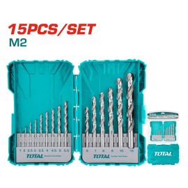 Σετ Τρυπάνια HSS M2 15 Τεμαχίων 1-12mm Total (TACSDL51502)