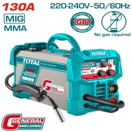 Ηλεκτροκόλληση Inverter FCAW 130A 230V Χωρίς Αέριο Total (TFC13018)