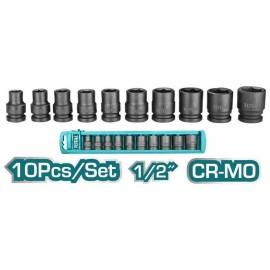 Σετ Καρυδάκια Αέρος 1/2″ Σετ 10τμχ Total (THISTD12101)