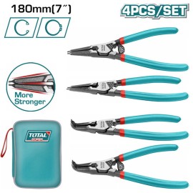 Σετ Mini Ασφαλειοτσιμπίδα 7" 4 Τεμάχια Total (THTJ214042)
