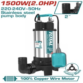Υποβρύχια Αντλία Λυμάτων Inox Με Κοπτήρα 1.500W Total (TWP7150026) 