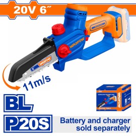 Κλαδευτικό Αλυσοπρίονο Μπαταρίας 20V 6" Brushless Λάμα 15cm Χωρίς Μπαταρία & Φορτιστή Wadfow (WCLP560)