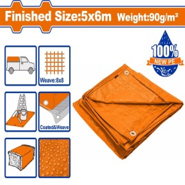 Μουσαμάς Αδιάβροχος 90gr/m2 5X6m Wadfow (WTQ0956)