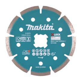 Διαμαντόδισκος με Τομείς 125mm X-LOCK Makita (E-02076)