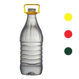 Μπουκάλια Pet Πλαστικά Διάφανα 3Lt Συσκευασία 45Τμχ με Βιδωτό Καπάκι με Χερούλι σε Διάφορα Χρώματα