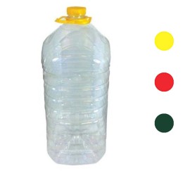 Μπουκάλια Pet Πλαστικά Διάφανα 5Lt Συσκευασία 32Τμχ με Βιδωτό Καπάκι με Χερούλι σε Διάφορα Χρώματα