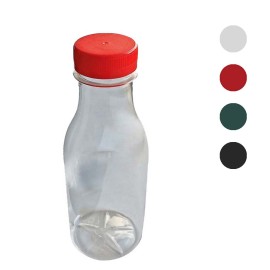 Μπουκάλια Χυμού Pet Πλαστικά Διάφανα 250ml Συσκευασία 250Τμχ με Καπάκι σε Διάφορα Χρώματα