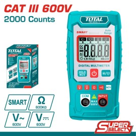 Πολύμετρο Ψηφιακό Cat III 600V με Μνήμη 2000 Μετρήσεων Total (TMT460011)