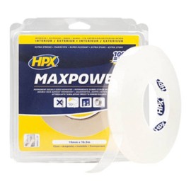 Ταινία Διπλής Όψης Maxpower Διάφανη 19mm X 2m HPX (190020122)