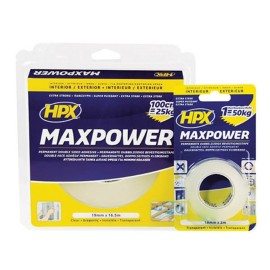 Ταινία Διάφανη Διπλή Όψης Maxpower 19mm X 5m HPX (190503122)