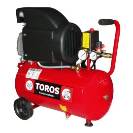 Αεροσυμπιεστής Μονομπλόκ TOROS EM 24/2 24lt - 2.0 HP (40141)