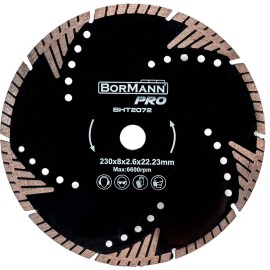 Διαμαντόδισκος TRIANGLE TURBO Φ230x2.6x22.2mm 8mm BHT2072 Bormann (043966)