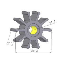 Ιμπέλερ 3/8" x 12.75 10 Πτερύγια Garoni (ΙΜΠ381210Π)