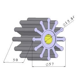 Ιμπέλερ 1" Π 12 Πτερύγια Garoni (ΙΜΠ1Π12Π)