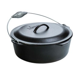 Μαντεμένιο Dutch Oven 8.52 lt με Μαντεμένιο Καπάκι και Ανοξείδωτη Λαβή Lodge (L12DO3)