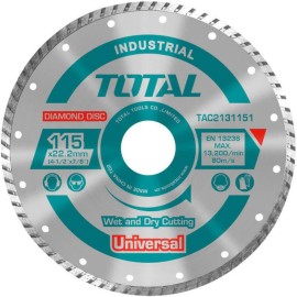 Διαμαντόδισκος Κοπής Universal Turbo 115X22.2mm 1τμχ Total (TAC2131151)