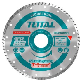 Διαμαντόδισκος Κοπής Universal Turbo 125X22.2mm 1τμχ Total (TAC2131251)