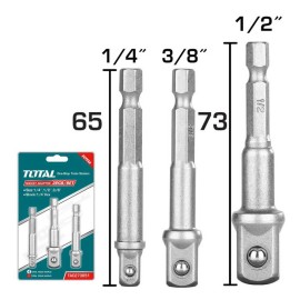 Σετ Αντάπτορες 1/4" - 3/8" - 1/2" 3τεμ Total (TAC273651)