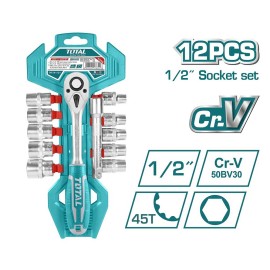 Σετ Καστάνια 1/2" με Καρυδάκια 12 Τεμάχια Total (THT141121)