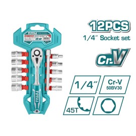 Σετ Καστάνια 1/4" με Καρυδάκια 12 Τεμάχια Total (THT14114126)